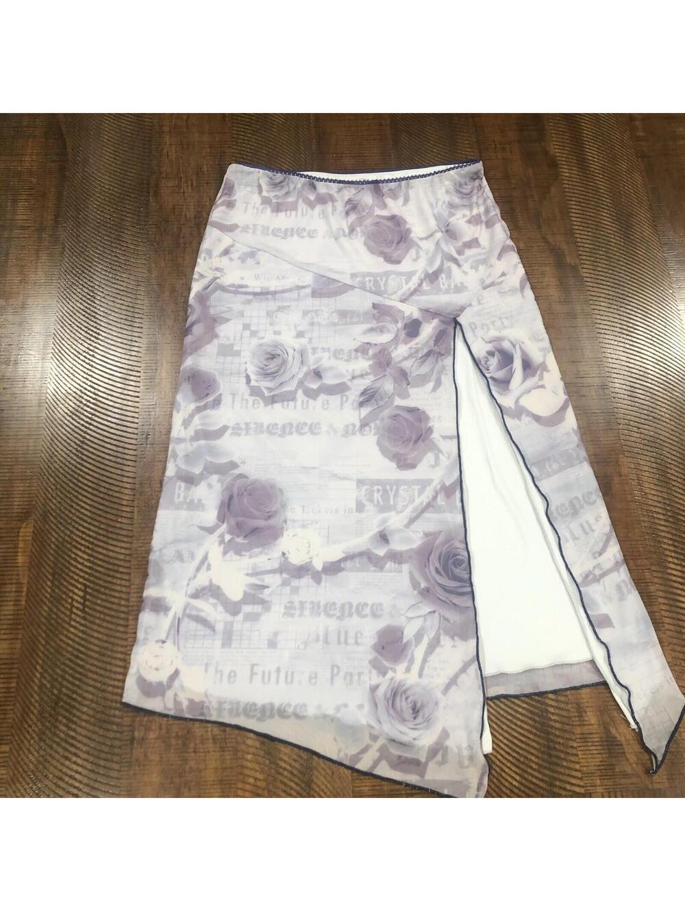 Y2K Silence + Noise Asymmetrical Midi Skirt Sz‎ M Cottagecore Witchcore Grunge